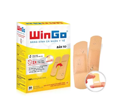 Băng Cá Nhân Wingo Bản To Hộp 30 Miếng